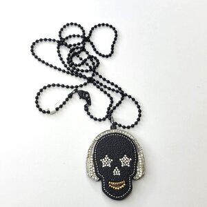 Black Skull Pendant Necklace
